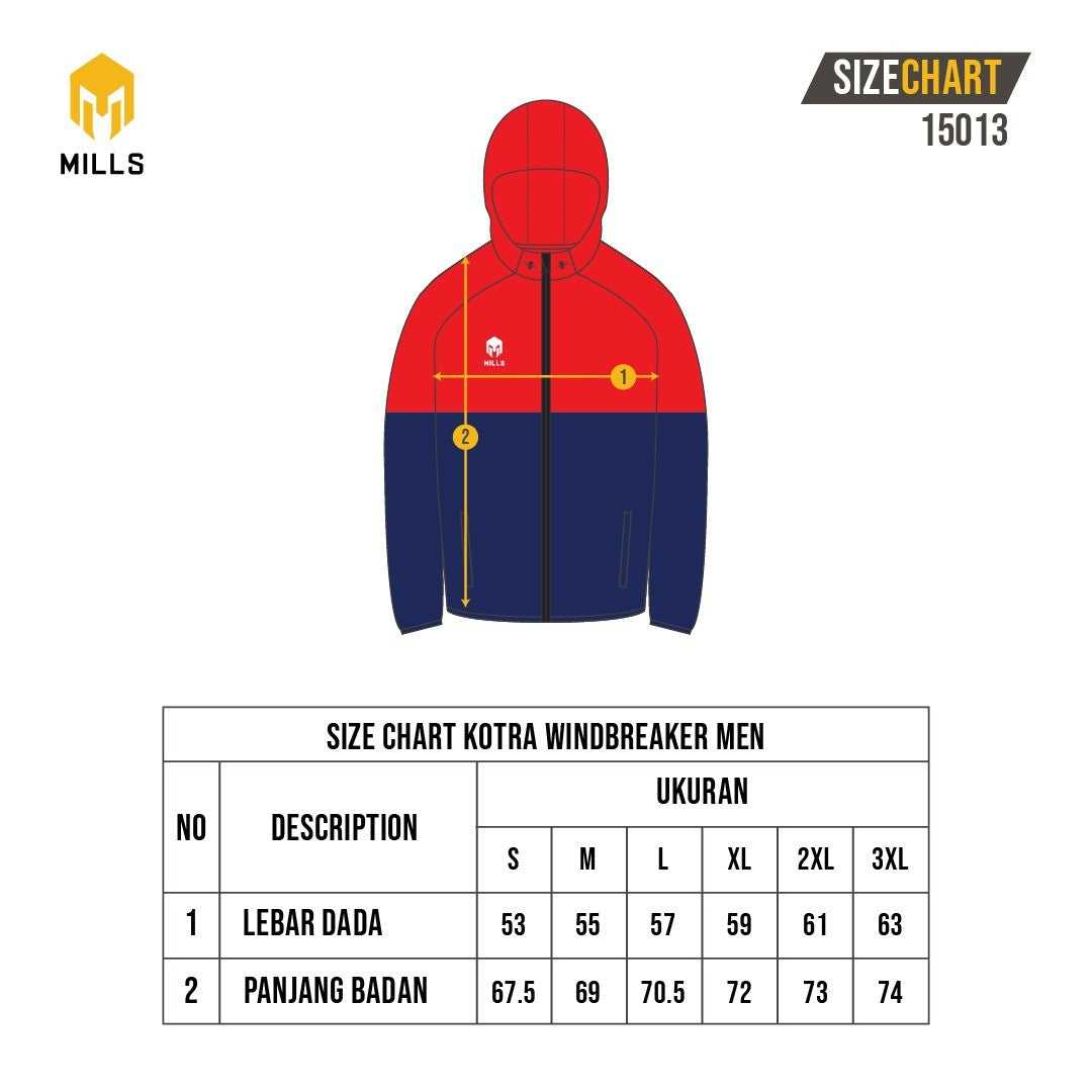 MILLS Jaket Pria Jacket Kotra Windbreaker Men 15013