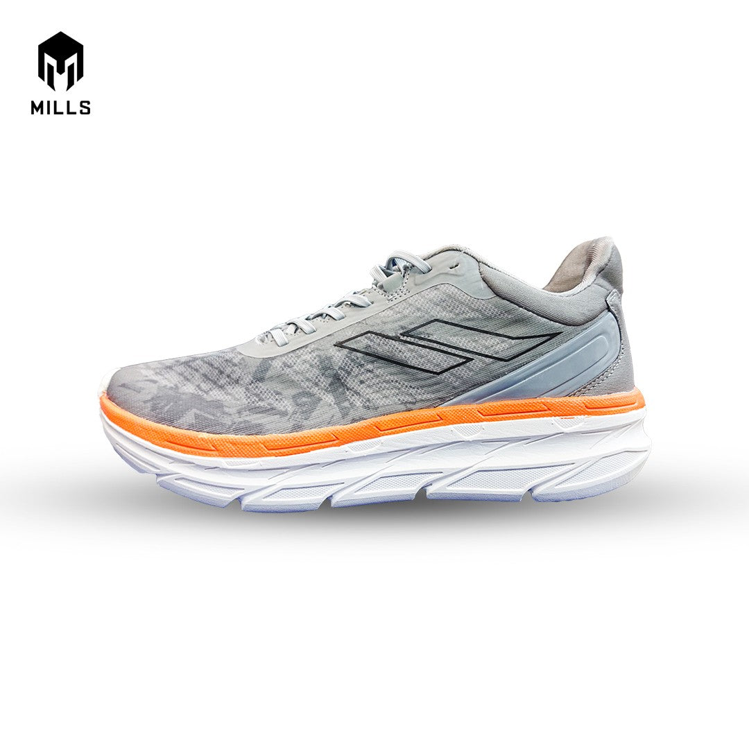 Mills Sepatu Lari Running Shoes Enermax Cushion Grey / Orange / White 9101003
