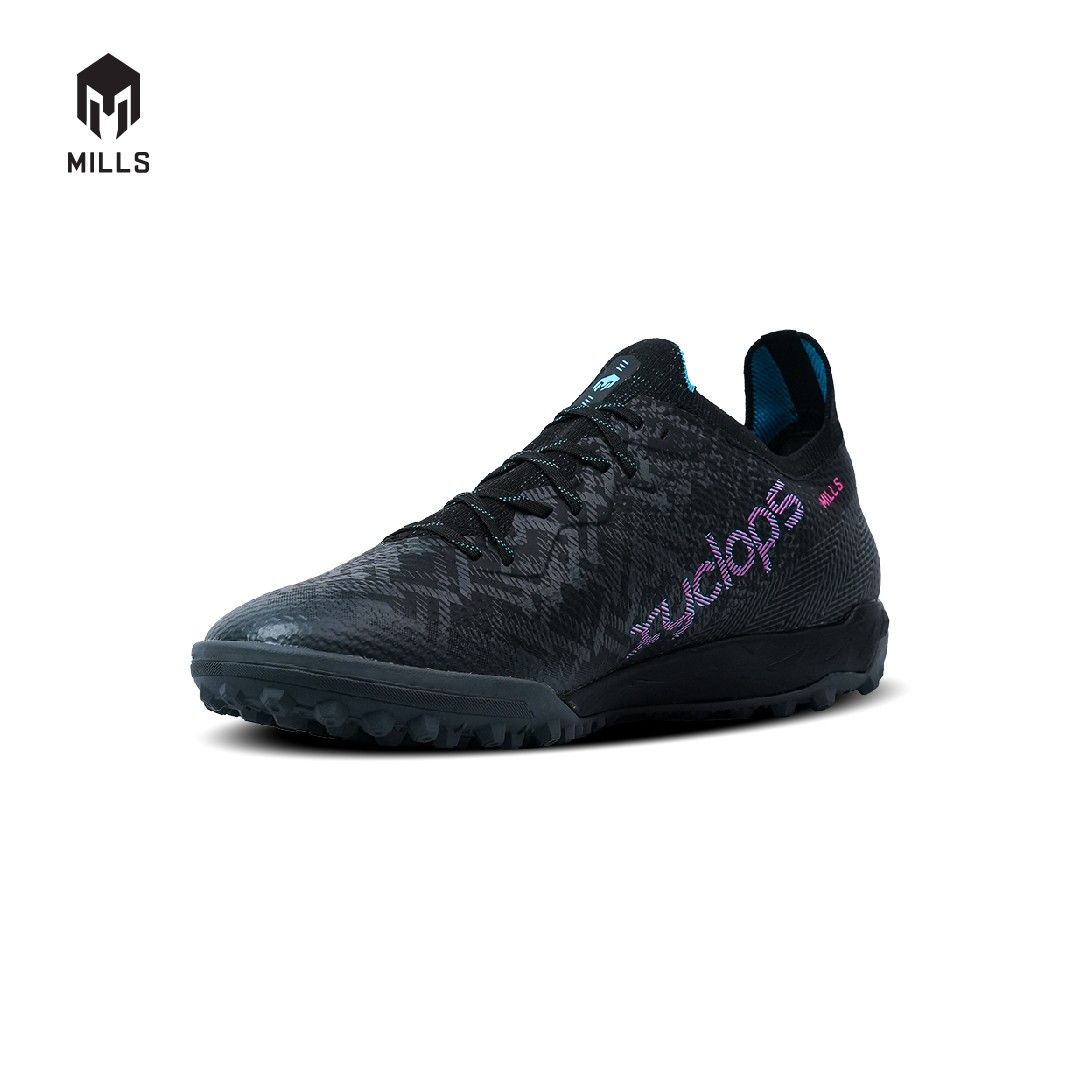 MILLS Sepatu Futsal Xyclops Tribe Turf Black/DK.Grey/LT.Blue 9001001