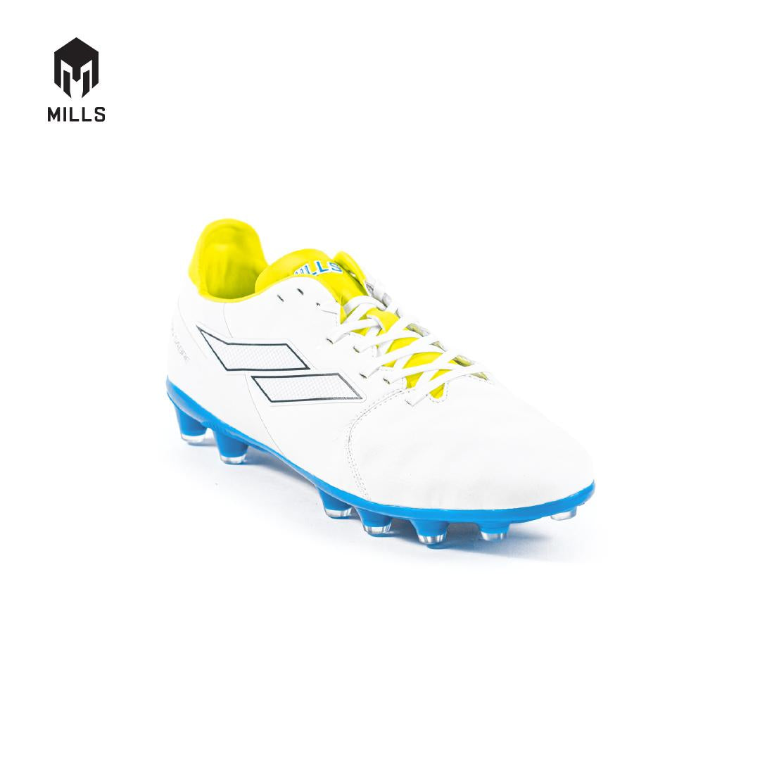 MILLS Sepatu Sepakbola T-RITON SABRE FG White/Neon/Blue 9300404