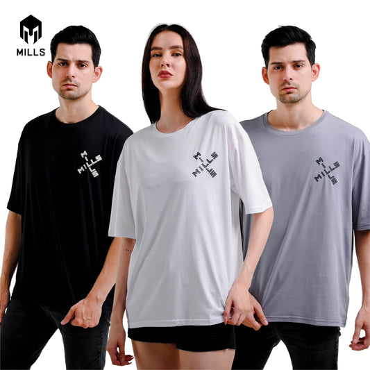 MILLS Cotton T-Shirt Cross Oversize 28005