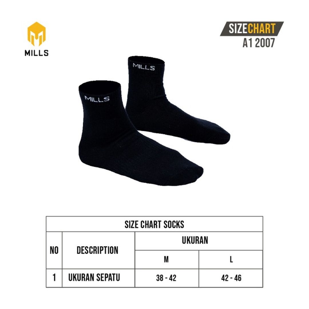 MILLS Kaos Kaki Olahraga Sport Socks Short A1 2007