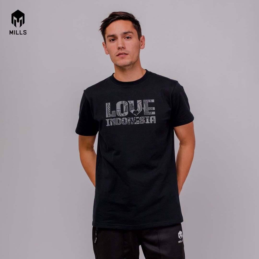 Mills Baju Oblong Katun Cotton T-Shirt LOVE INDONESIA 21004