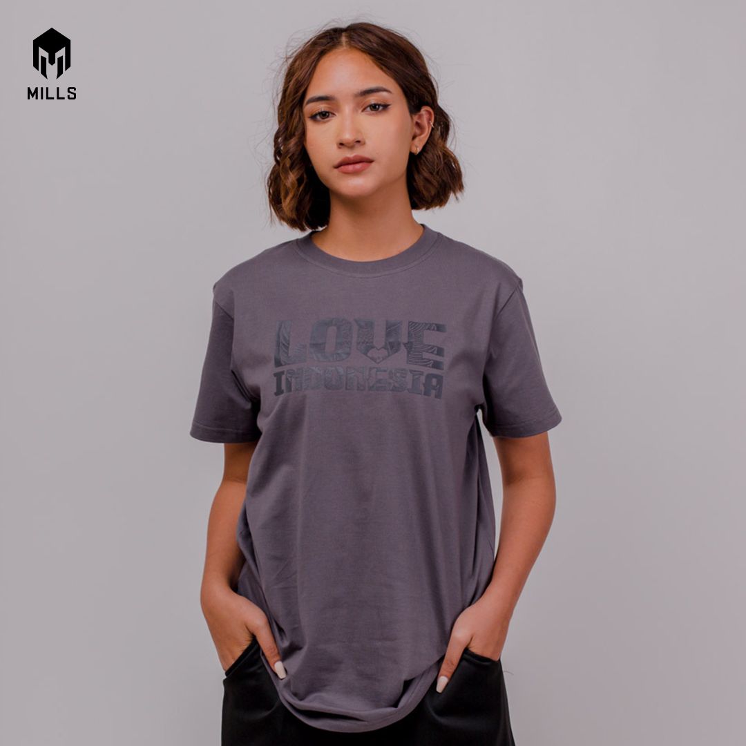 Mills Baju Oblong Katun Cotton T-Shirt LOVE INDONESIA 21004