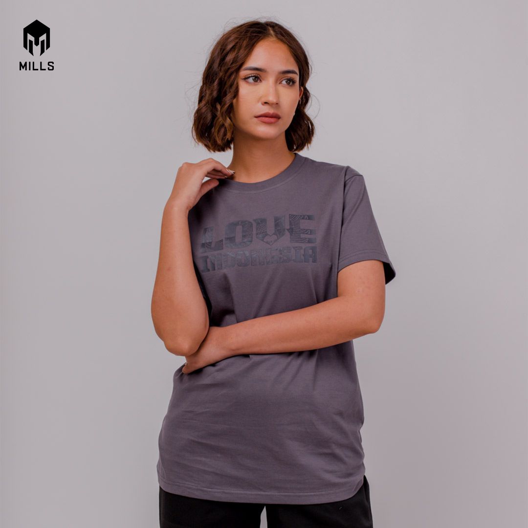 Mills Baju Oblong Katun Cotton T-Shirt LOVE INDONESIA 21004