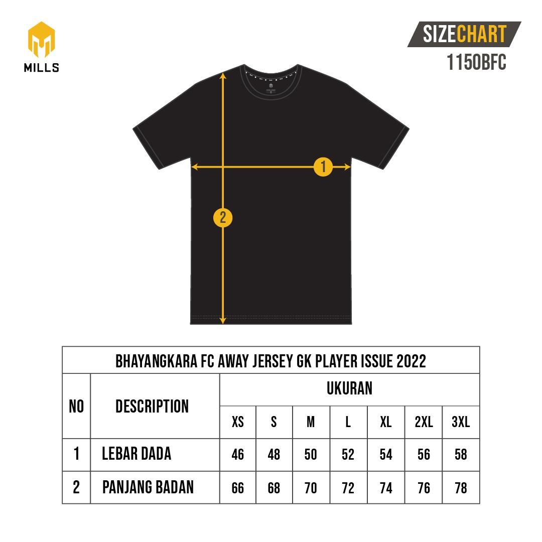 MILLS Bhayangkara FC Away Jersey GK Player Issue 1150BFC Black