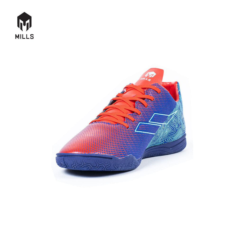 MILLS Sepatu Futsal Herzone IN JR Red / Navy / Cyan 9800101