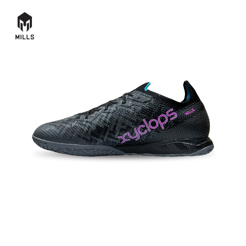 MILLS Sepatu Futsal Xyclops Tribe In Black / Dk. Grey / Lt. Blue 9401702