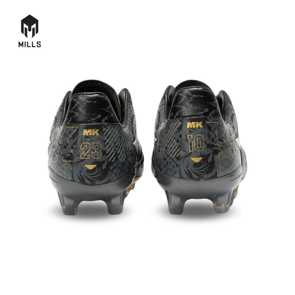 MILLS Sepatu Sepakbola Astro Spartan MK Prime FG Black / Dk. Grey / Gold 9301504