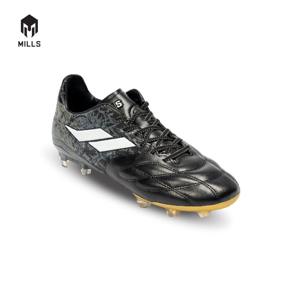 MILLS Sepatu Sepakbola Astro Spartan MK Prime FG Black / Dk. Grey / Gold 9301504