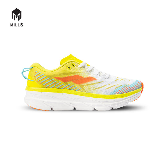 Mills Sepatu Lari Running Shoes Enermax Rival White / Neon Green / Orange 9102201