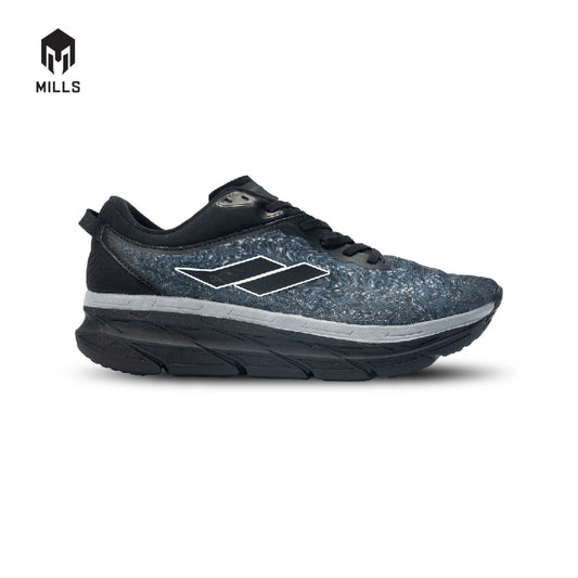 Mills Sepatu Lari Running Shoes Enermax Flasma Black / Lt. Grey / White 9102303