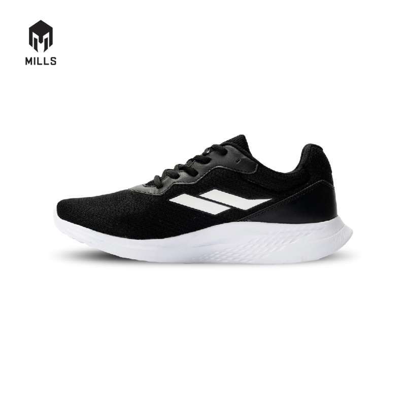 MILLS Sepatu Lari Running Shoes Specter Black / White 9101406