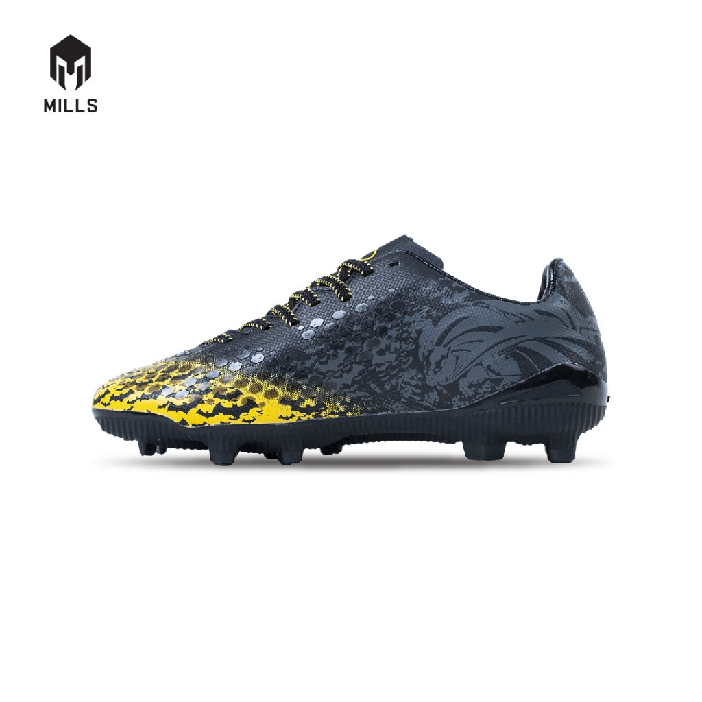 MILLS Batman Sepatu Sepak Bola Triton Deisler Knight FG JR Black / Grey / Yellow 9200301