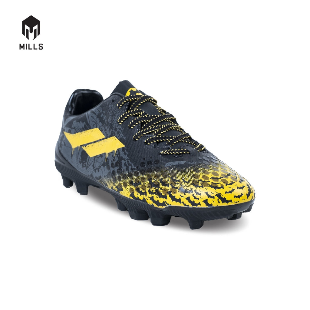 MILLS Batman Sepatu Sepak Bola Triton Deisler Knight FG JR Black / Grey / Yellow 9200301