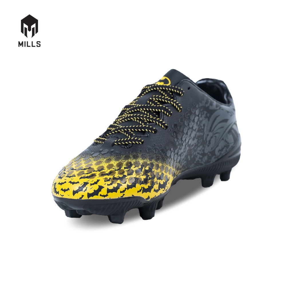 MILLS Batman Sepatu Sepak Bola Triton Deisler Knight FG JR Black / Grey / Yellow 9200301