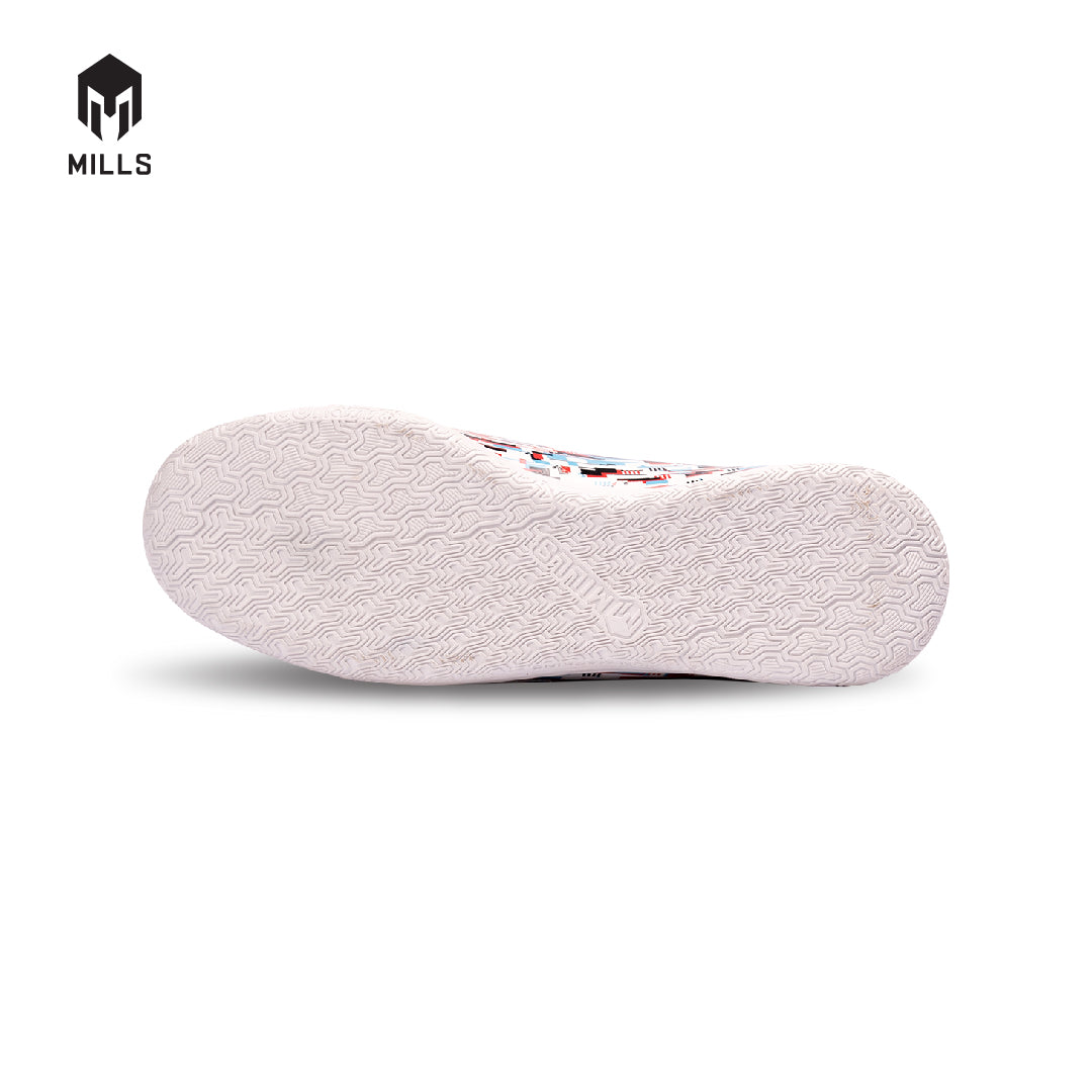 MILLS Sepatu Futsal Dellas IN White / Black / Blue 9400551