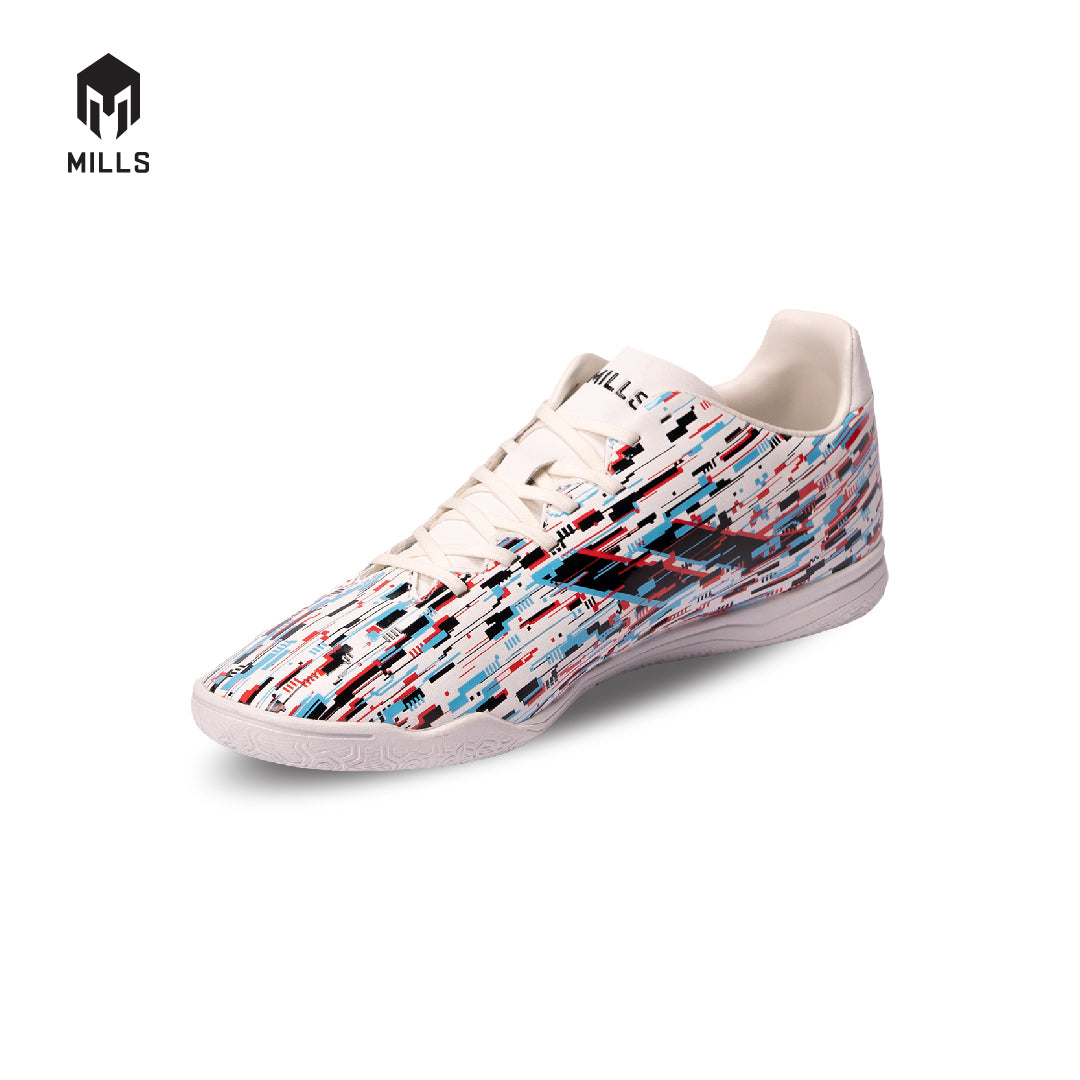 MILLS Sepatu Futsal Dellas IN White / Black / Blue 9400551