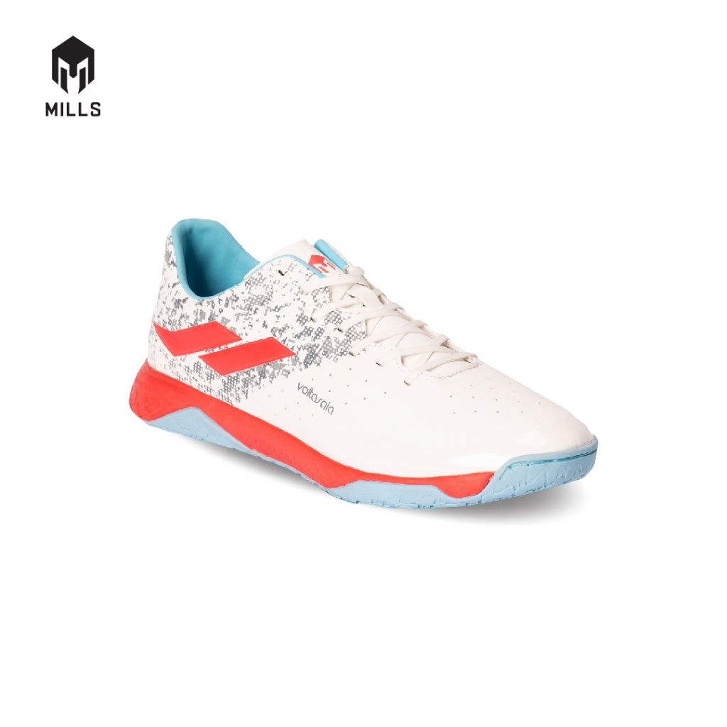 MILLS Sepatu Futsal Voltasala Heizt White / Red / Cyan 9501201