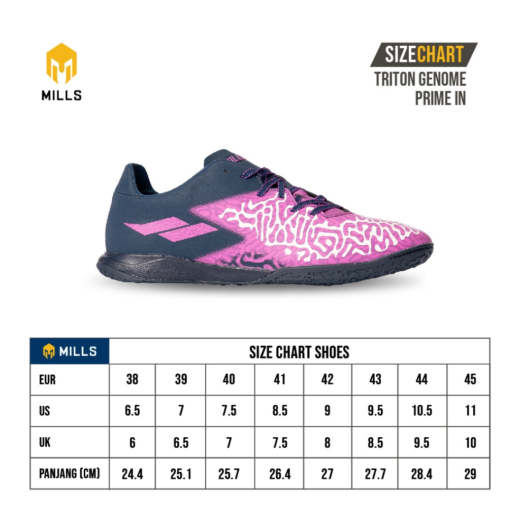 MILLS Sepatu Futsal T-RITON Genome Prime In Purple / DK. Navy / White 9402242