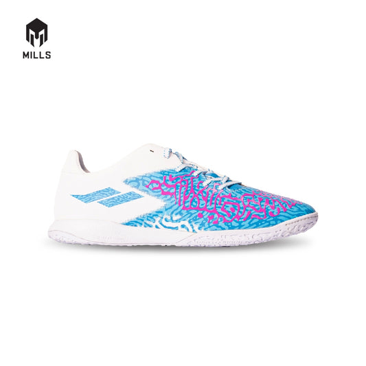 MILLS Sepatu Futsal T-RITON Genome Prime In White / Ocean Blue / Pink 9402241