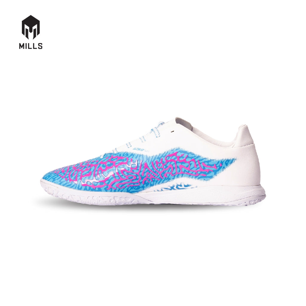 MILLS Sepatu Futsal T-RITON Genome Prime In White / Ocean Blue / Pink 9402241