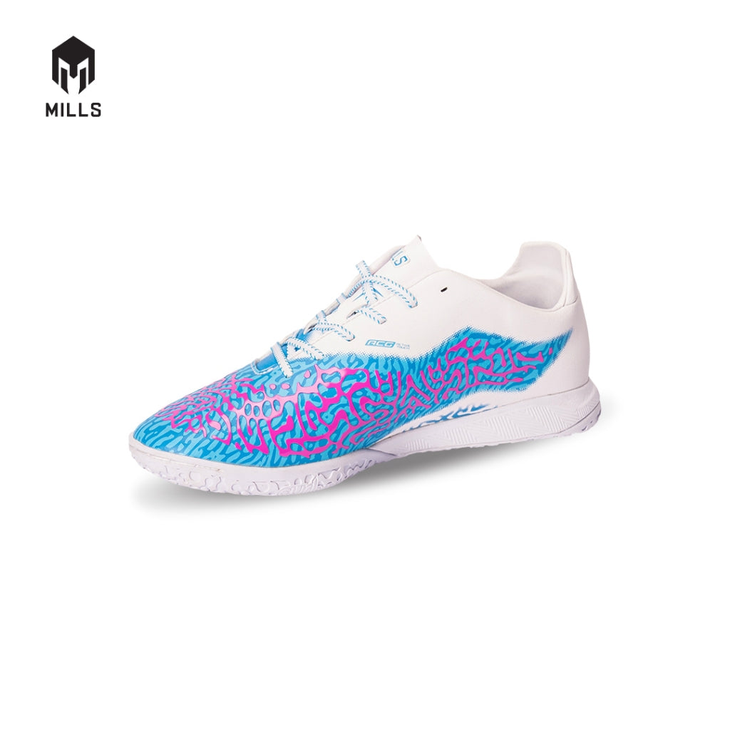 MILLS Sepatu Futsal T-RITON Genome Prime In White / Ocean Blue / Pink 9402241