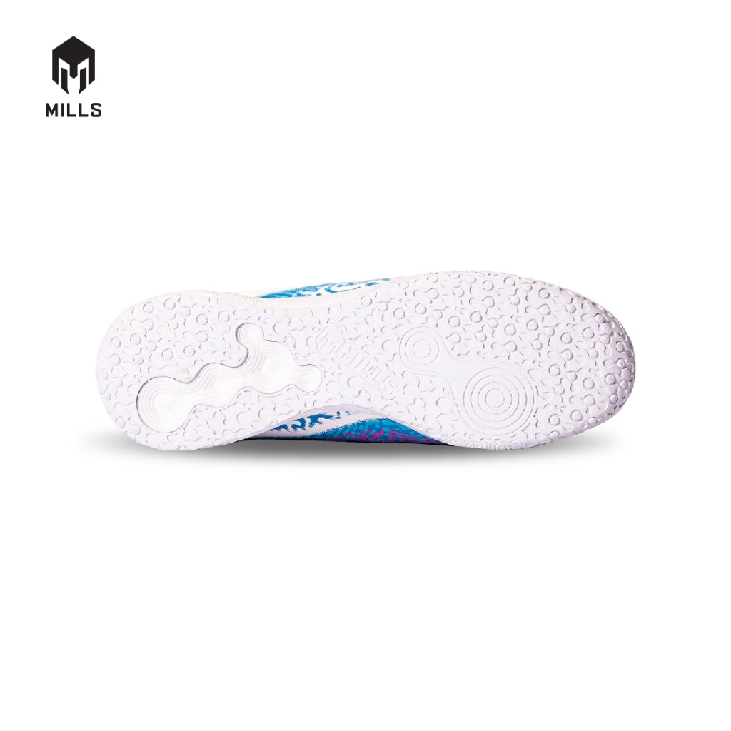 MILLS Sepatu Futsal T-RITON Genome Prime In White / Ocean Blue / Pink 9402241