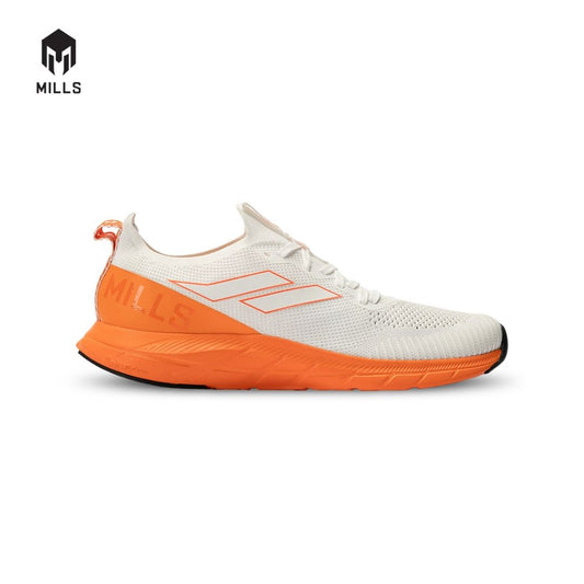 MILLS Sepatu Lari Running Shoes Treximo Enerlite White / Orange / Black 9102004