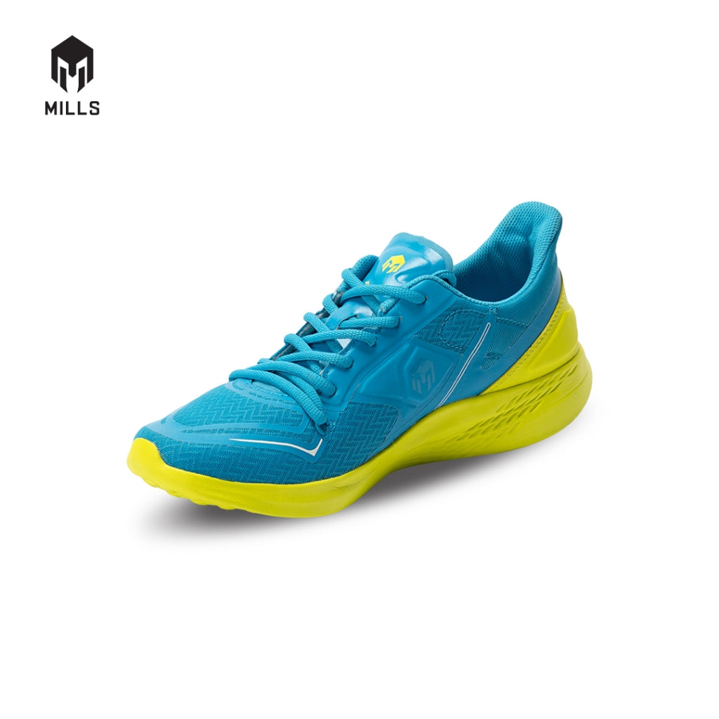 MILLS Sepatu Lari Running Shoes Treximo Omega Blue / Neon. Green 9100115