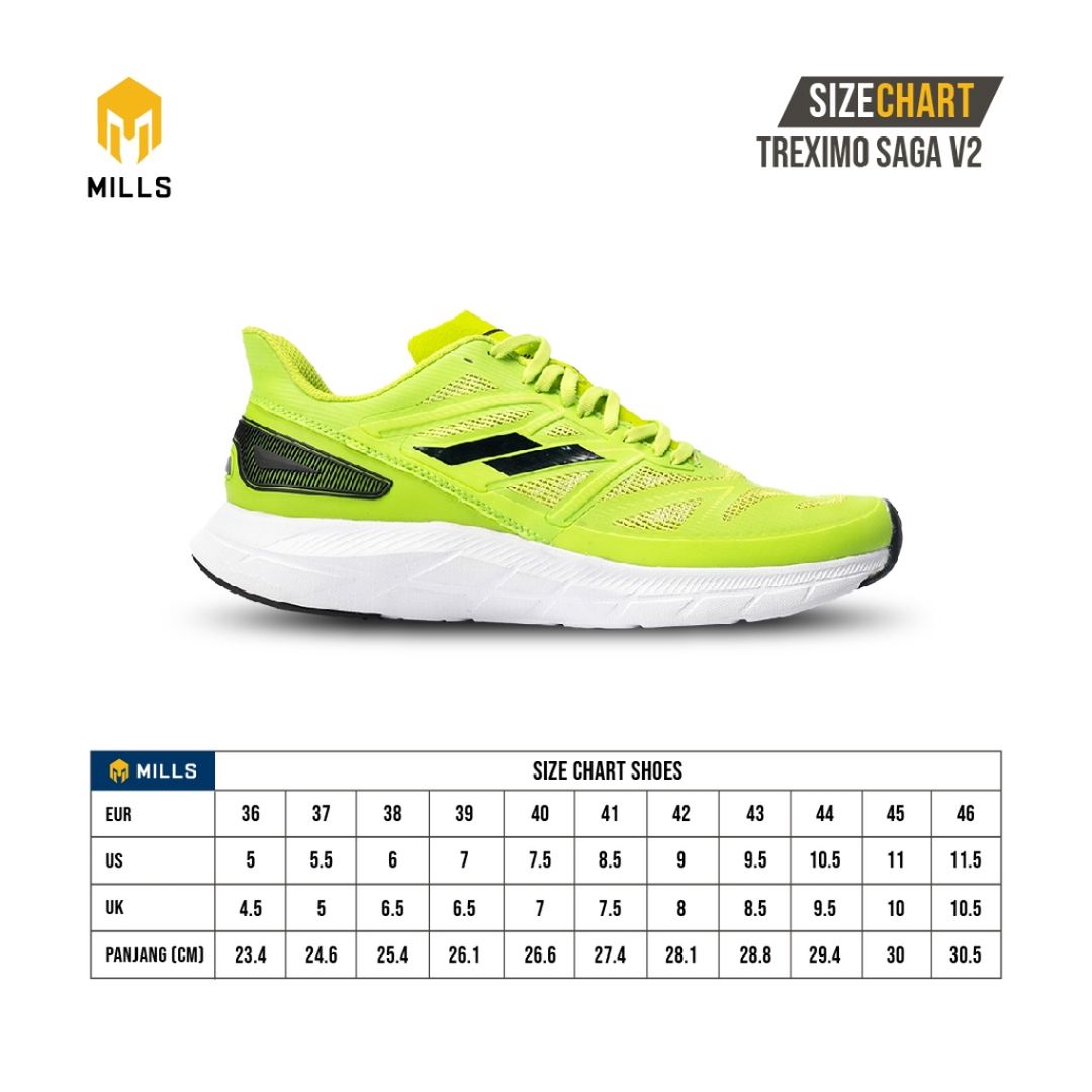 MILLS Sepatu Olahraga Treximo Saga V2 Black / White 9101207