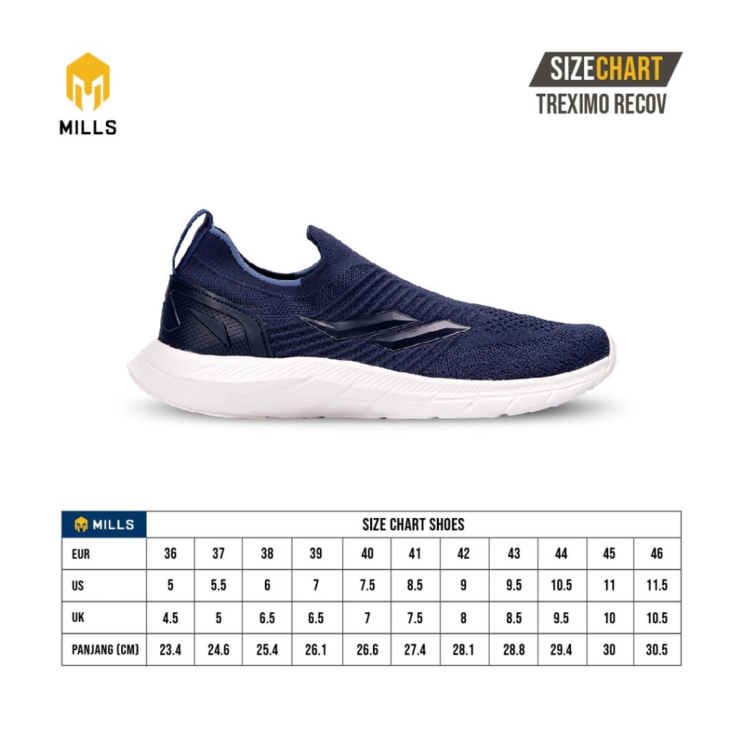 MILLS Sepatu Treximo Recov Navy / All White 9101101