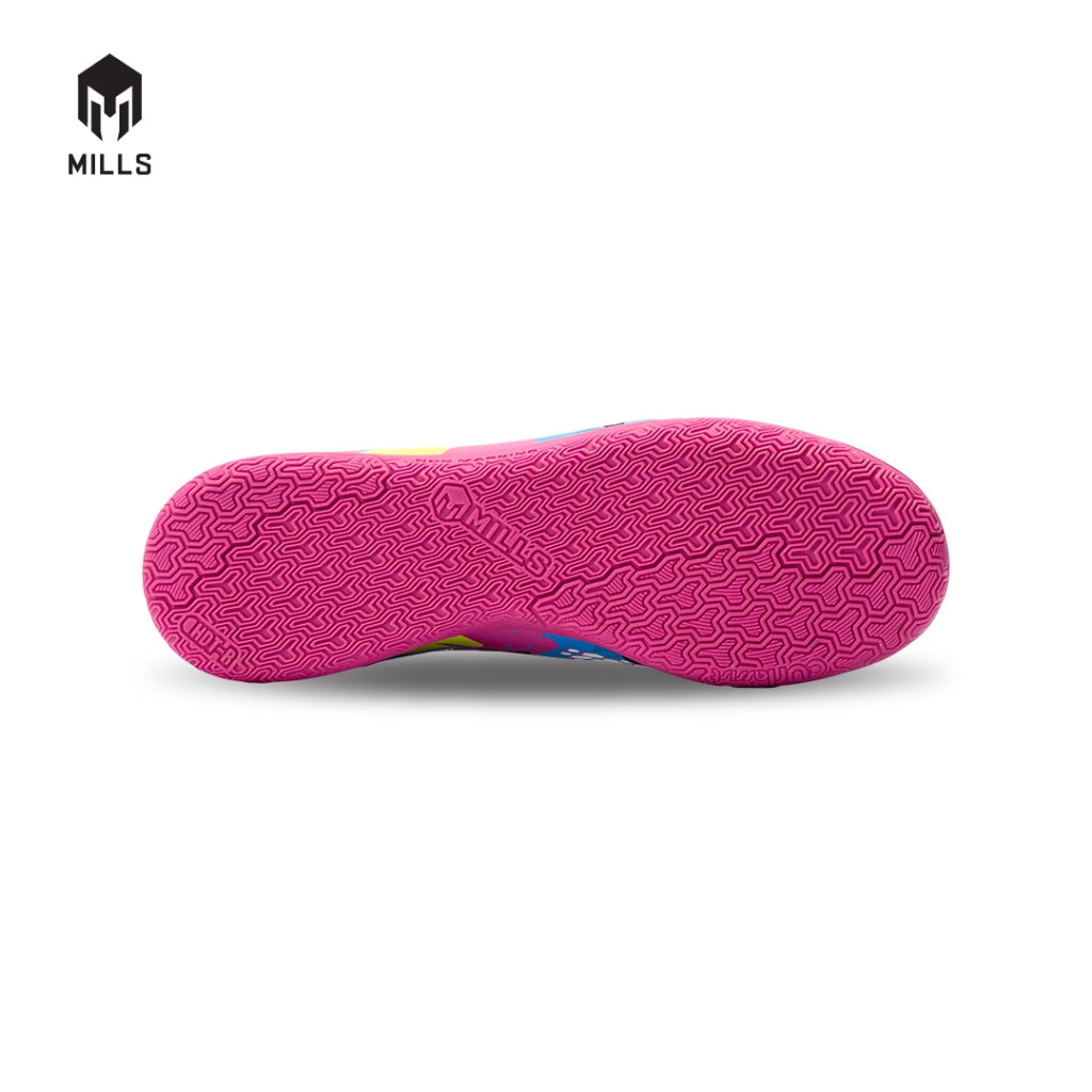 MILLS Sepatu Futsal TRITON Deisler 1.1 JR In Blue. Doodles / Black / Magenta 9800404