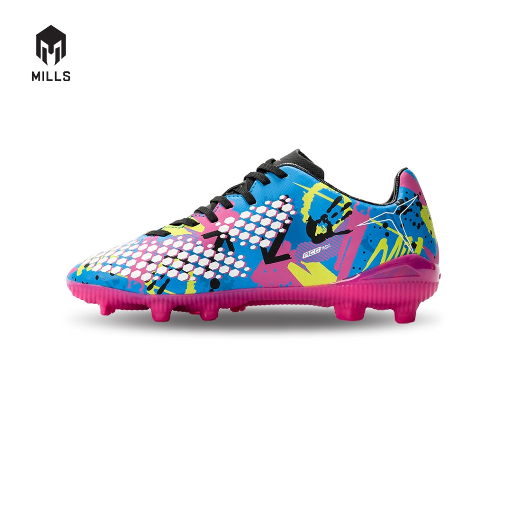 MILLS Sepatu Sepakbola TRITON Deisler 1.1 JR FG Blue Doodles / Black / Magenta 9200404