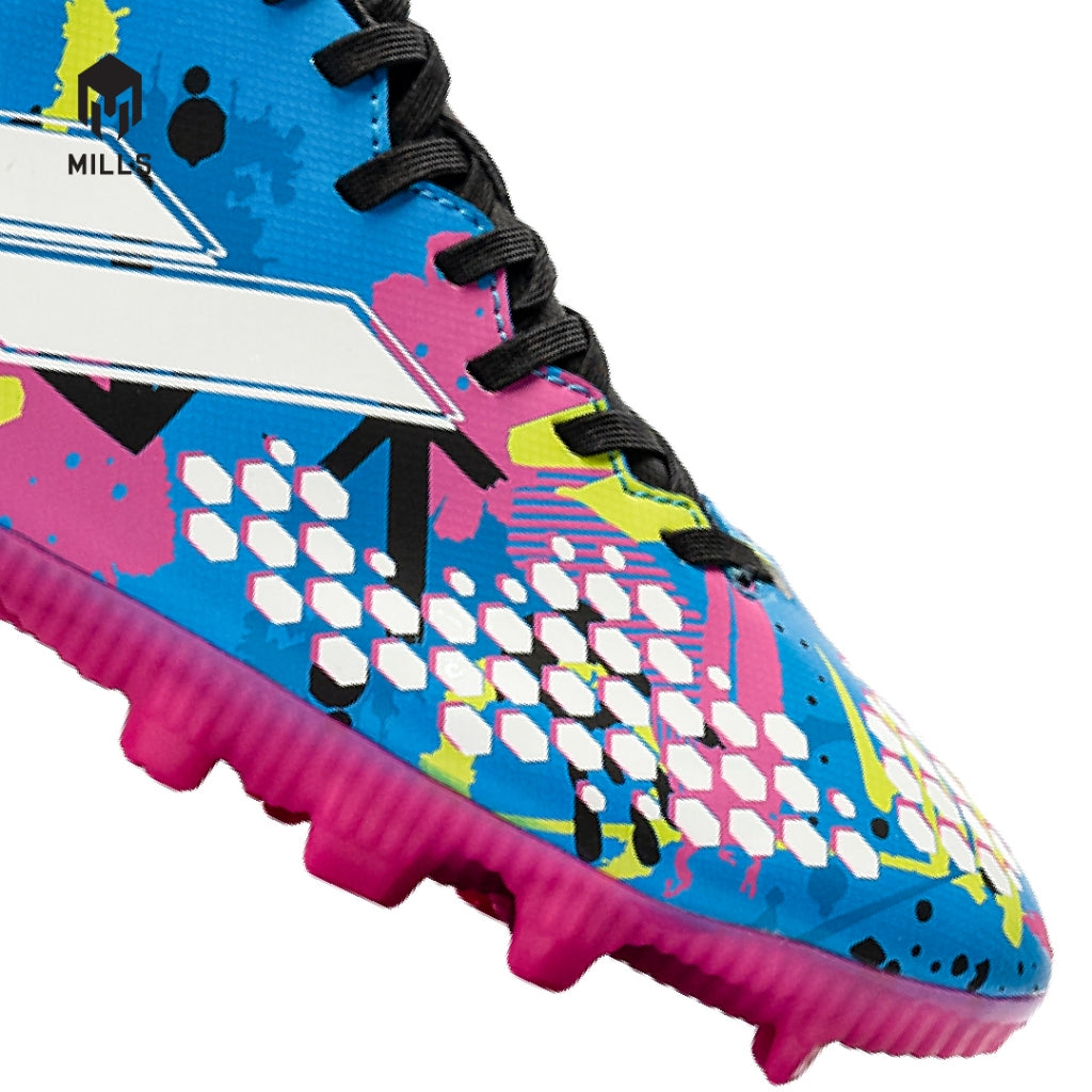 MILLS Sepatu Sepakbola TRITON Deisler 1.1 JR FG Blue Doodles / Black / Magenta 9200404