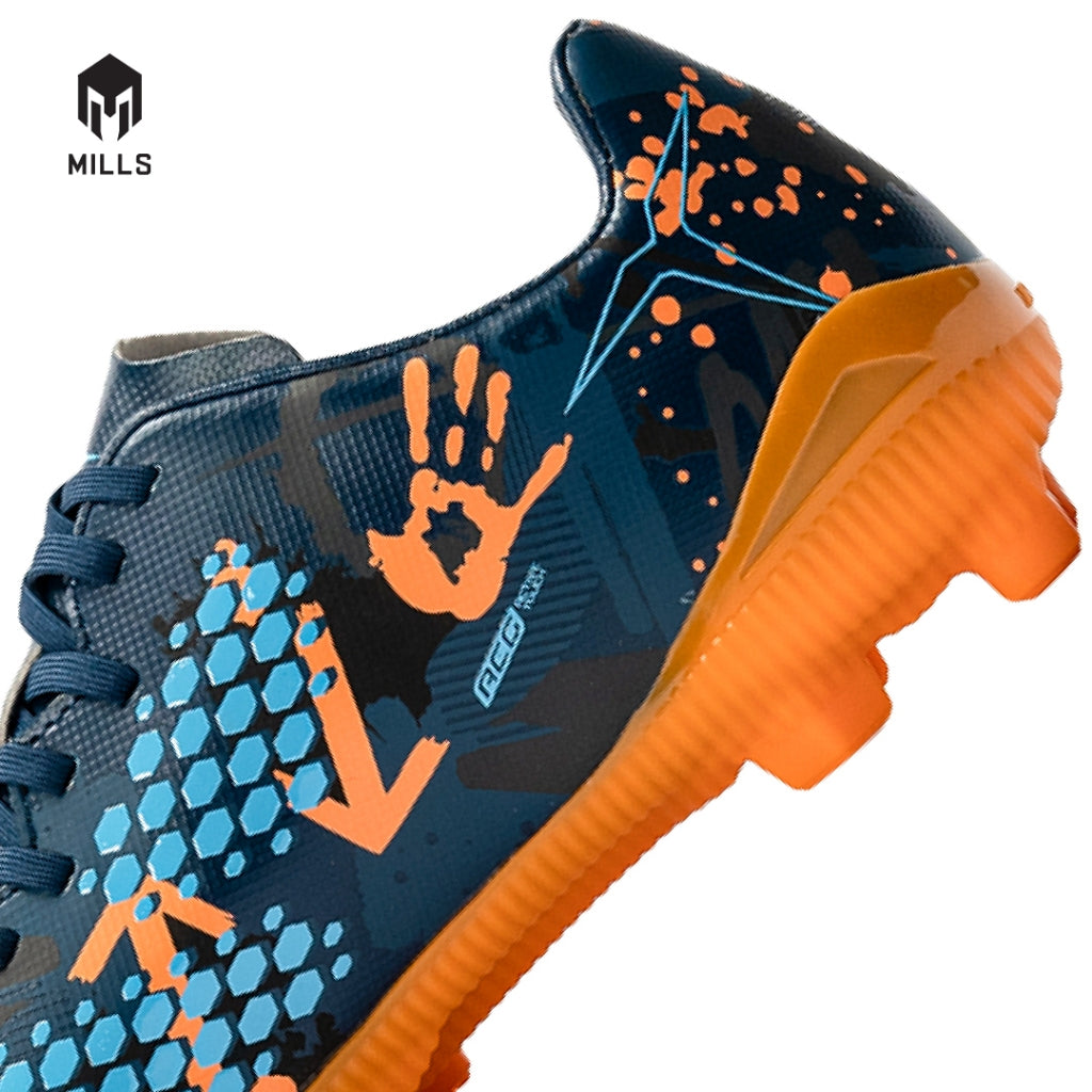 MILLS Sepatu Sepakbola TRITON Deisler 1.1 JR FG Insigna Doodles / Orange 9200402