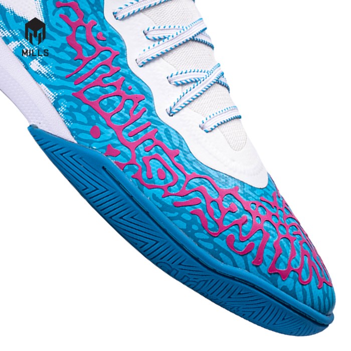 MILLS Sepatu Futsal Triton Genome Elite IN Wht/Oc.Blue/Pink 9402604