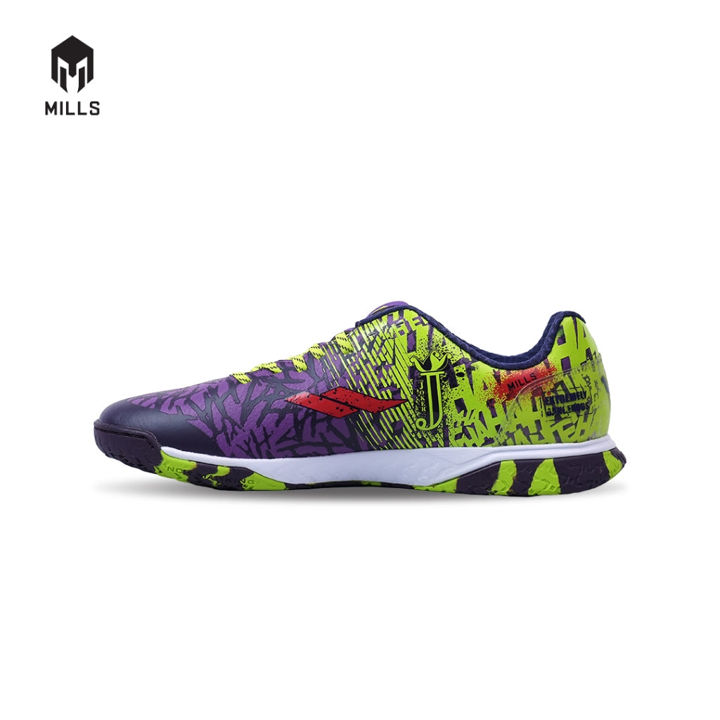 MILLS Sepatu Futsal Voltasala Moxxi HAHAHA Neon. Green / DK. Purple 9501301