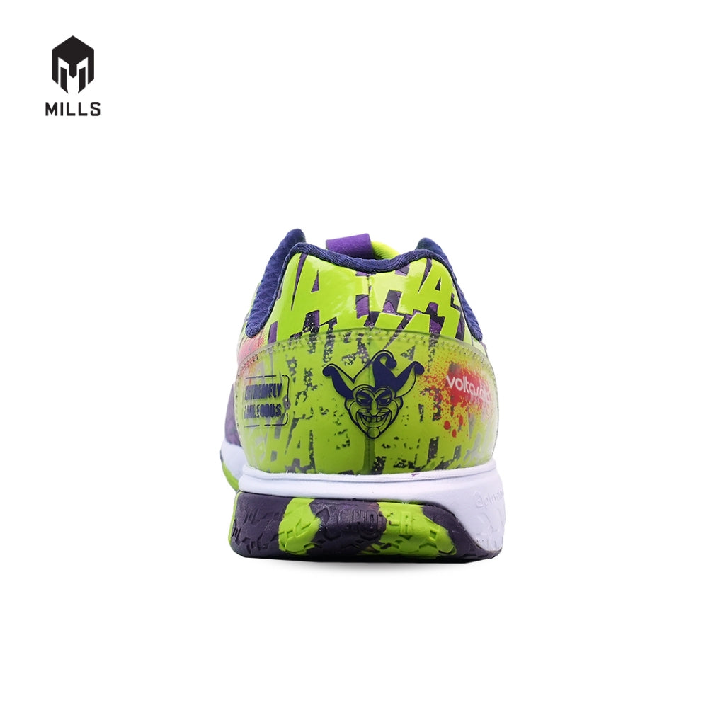 MILLS Sepatu Futsal Voltasala Moxxi HAHAHA Neon. Green / DK. Purple 9501301