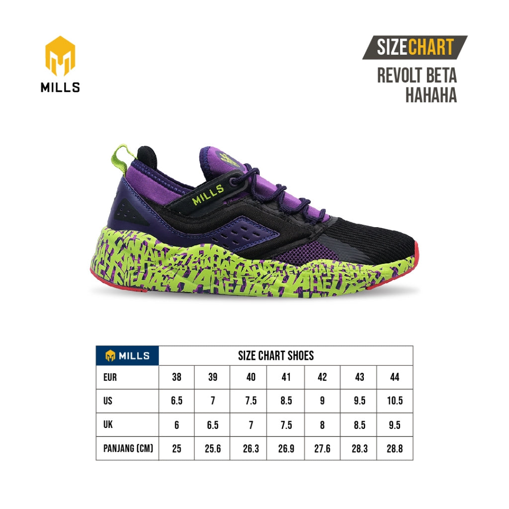 MILLS Sepatu Revolt Beta HAHAHA Neon. Green / DK. Purple 9701701