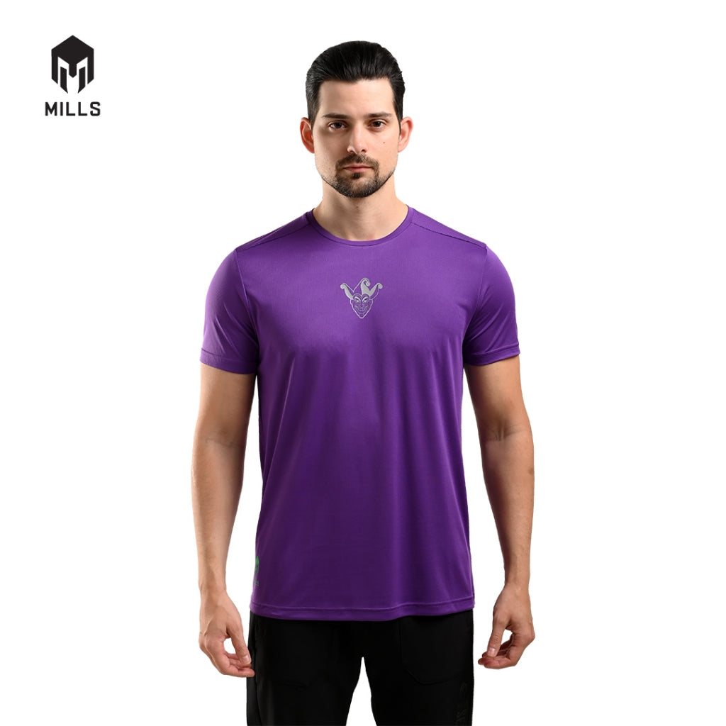 MILLS Joker Baju Olahraga Running Shirt Tee Shirt Purple 2012DC