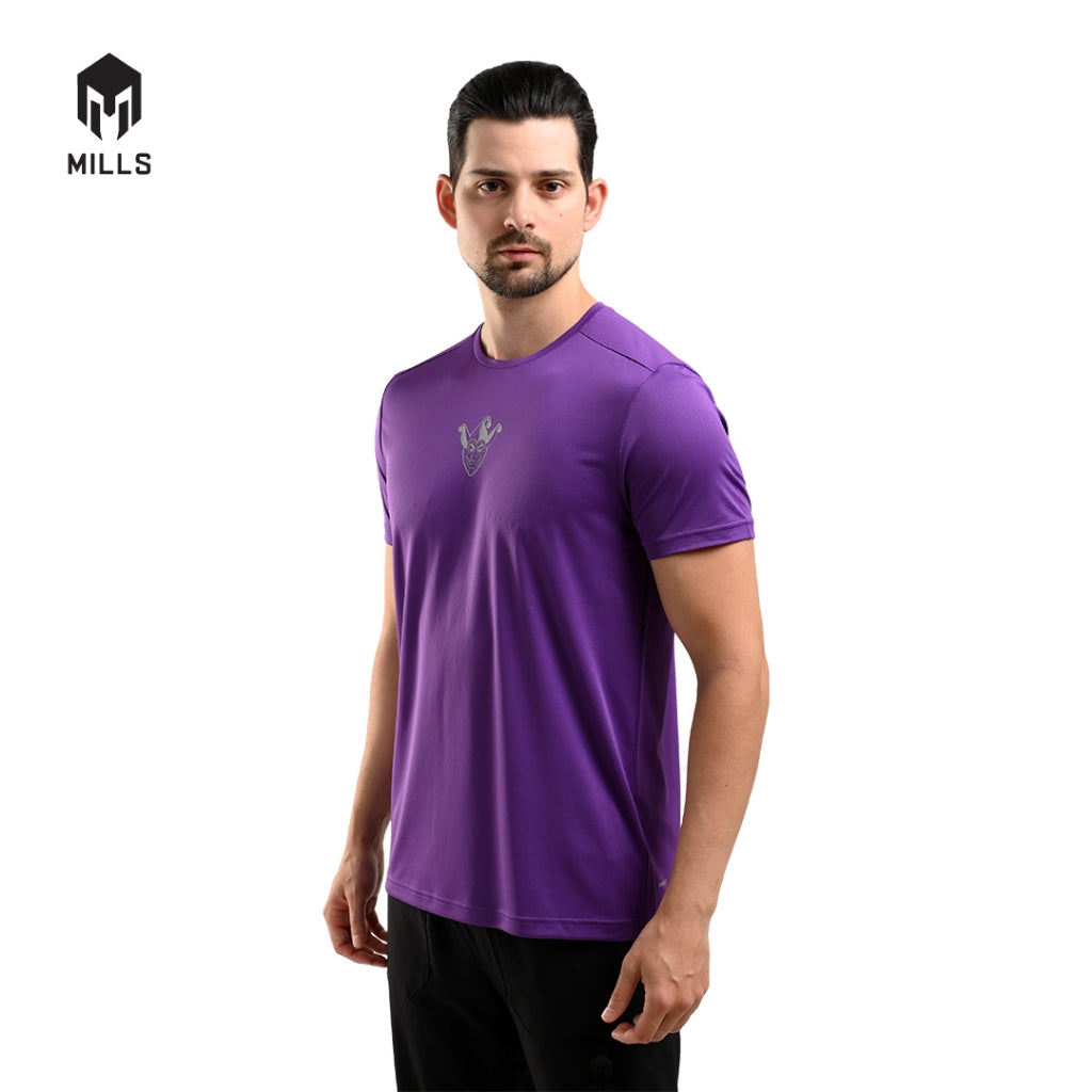 MILLS Joker Baju Olahraga Running Shirt Tee Shirt Purple 2012DC