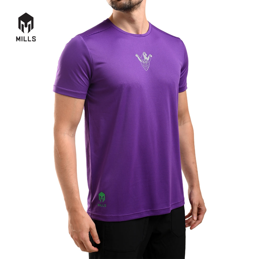 MILLS Joker Baju Olahraga Running Shirt Tee Shirt Purple 2012DC