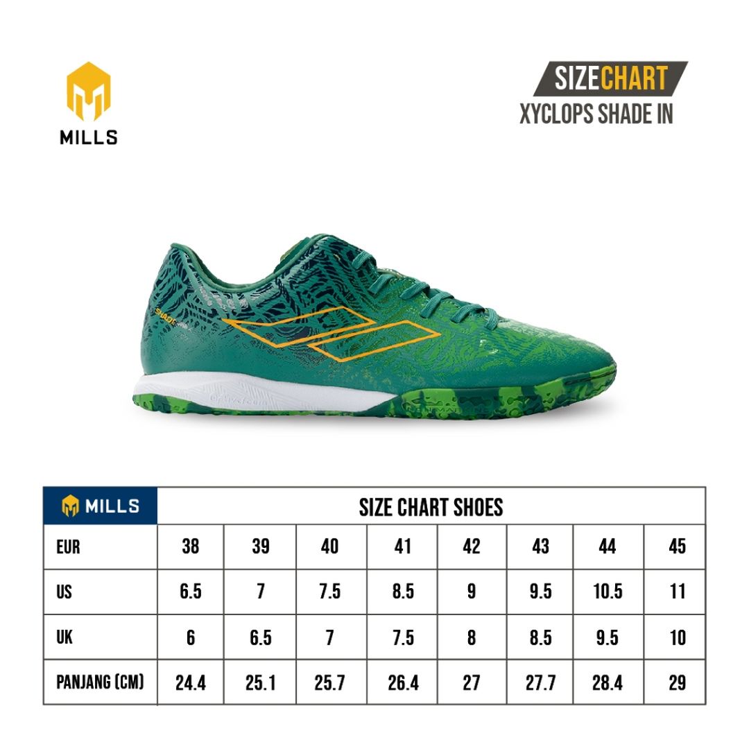 MILLS Sepatu Futsal Xyclops Shade In Green / Yellow 9401321