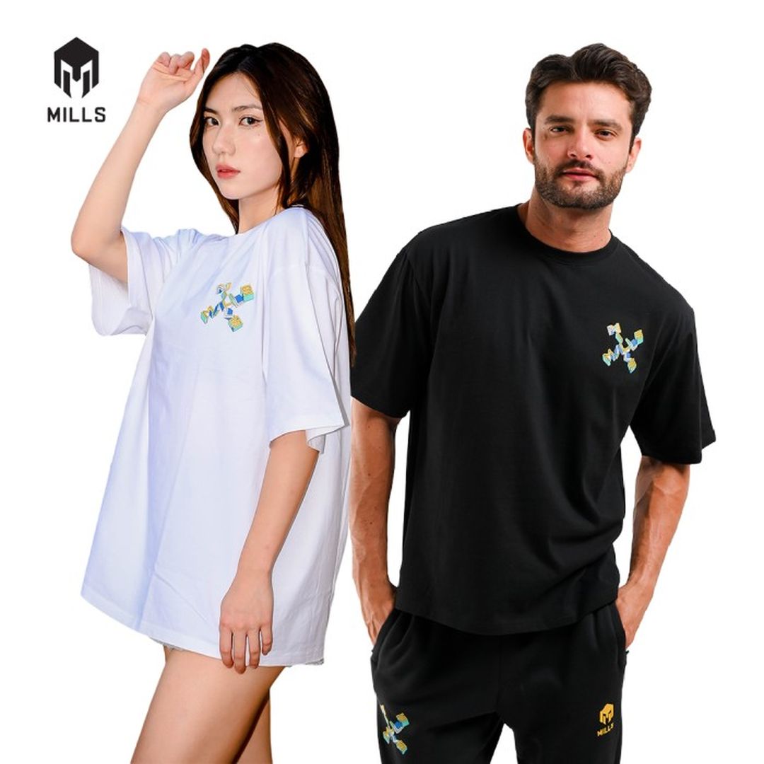 MILLS Kaos Oblong Katun Cotton T-Shirt Cross Oversize Tee 2.0 28007