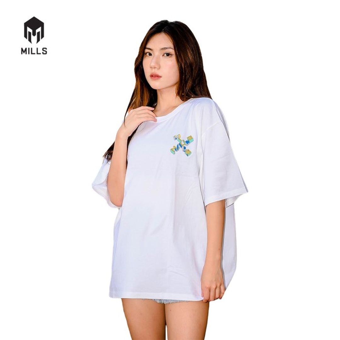 MILLS Kaos Oblong Katun Cotton T-Shirt Cross Oversize Tee 2.0 28007