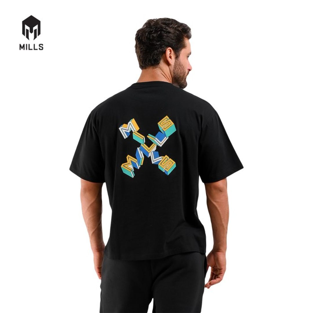 MILLS Kaos Oblong Katun Cotton T-Shirt Cross Oversize Tee 2.0 28007