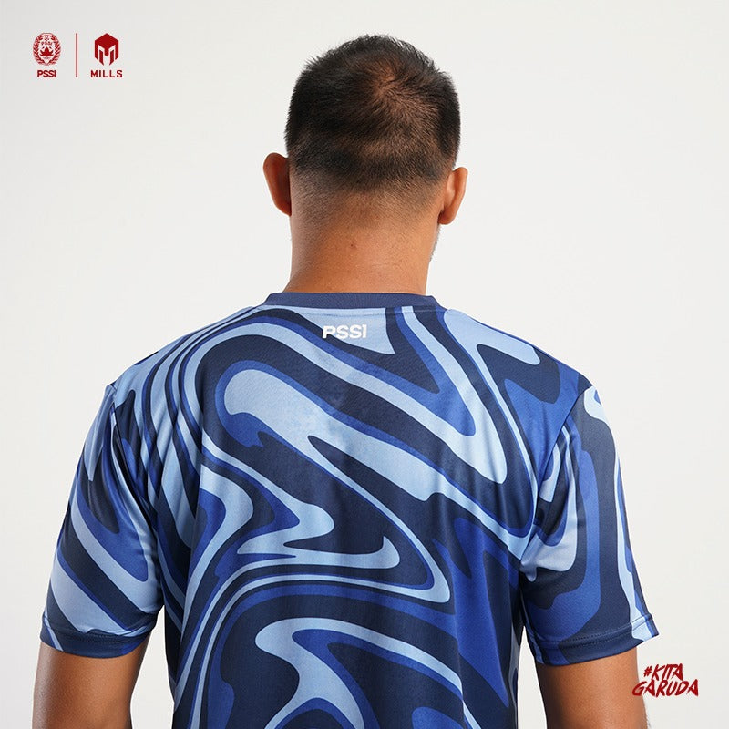 MILLS INDONESIA NATIONAL TEAM JERSEY GK AWAY PLAYER ISSUE 1021 GR NAVY