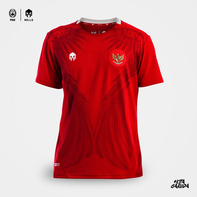 MILLS INDONESIA NATIONAL TEAM JERSEY HOME REPLICA VERSION 1014GR RED
