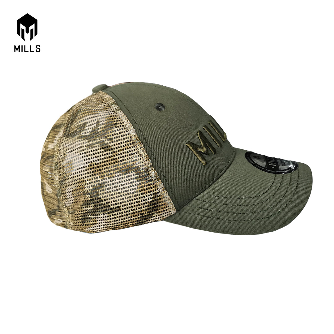 MILLS TOPI CAP TRUCKER OLIVE A4 4013